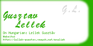 gusztav lellek business card